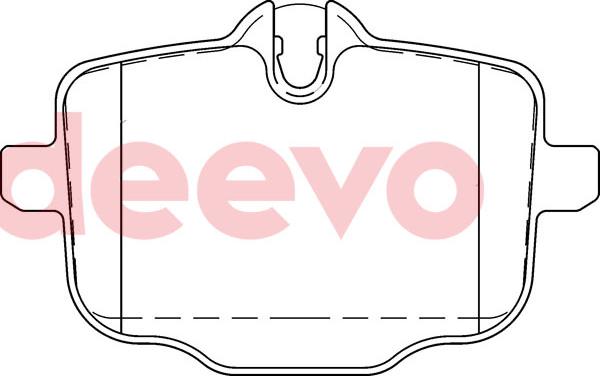 DEEVO BP81400 - Тормозные колодки, дисковые, комплект autospares.lv