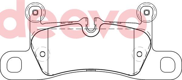DEEVO BP81100 - Тормозные колодки, дисковые, комплект autospares.lv