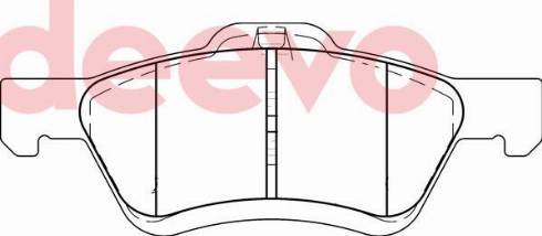 DEEVO BP81800 - Тормозные колодки, дисковые, комплект autospares.lv