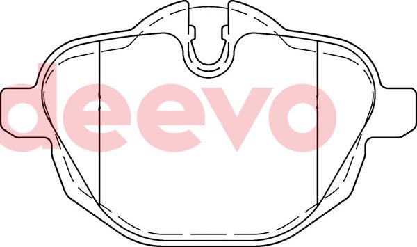 DEEVO BP81380 - Тормозные колодки, дисковые, комплект autospares.lv