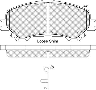 DEEVO BP88520 - Тормозные колодки, дисковые, комплект autospares.lv