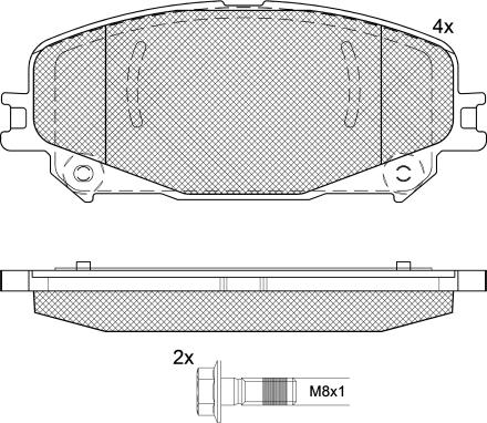 DEEVO BP88220 - Тормозные колодки, дисковые, комплект autospares.lv