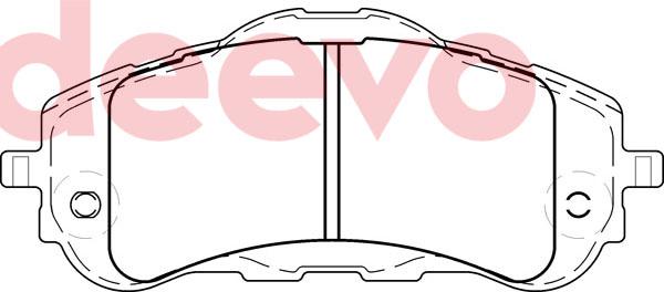 DEEVO BP83960 - Тормозные колодки, дисковые, комплект autospares.lv