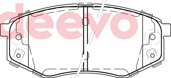 DEEVO BP82940 - Тормозные колодки, дисковые, комплект autospares.lv