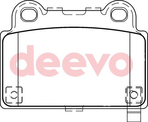 DEEVO BP82960 - Тормозные колодки, дисковые, комплект autospares.lv