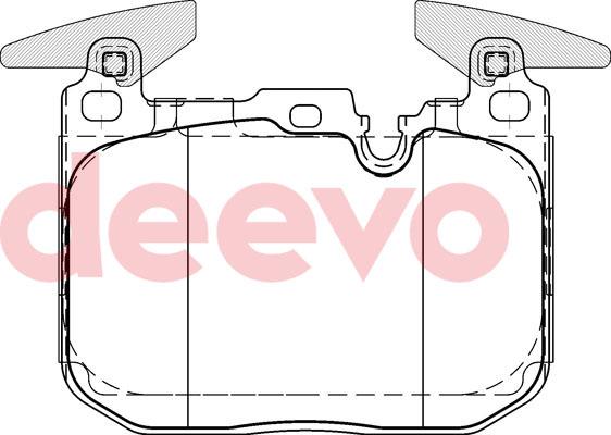 DEEVO BP82900 - Тормозные колодки, дисковые, комплект autospares.lv