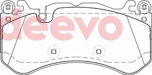 DEEVO BP82620 - Тормозные колодки, дисковые, комплект autospares.lv