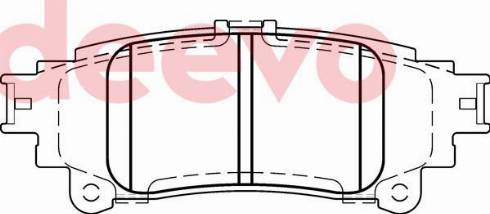 DEEVO BP82120 - Тормозные колодки, дисковые, комплект autospares.lv