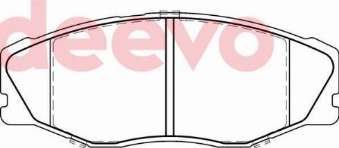 DEEVO BP82800 - Тормозные колодки, дисковые, комплект autospares.lv