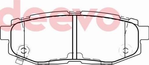 DEEVO BP82820 - Тормозные колодки, дисковые, комплект autospares.lv