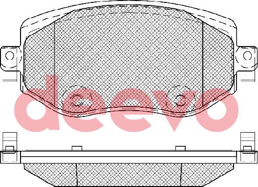 DEEVO BP87480 - Тормозные колодки, дисковые, комплект autospares.lv