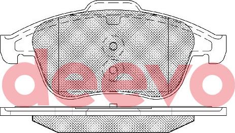 DEEVO BP87520 - Тормозные колодки, дисковые, комплект autospares.lv