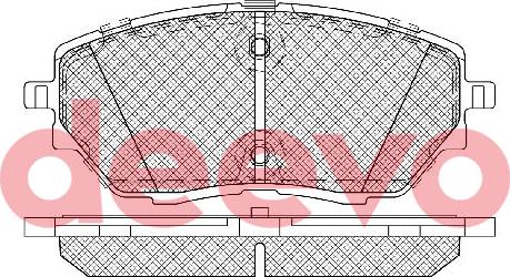 DEEVO BP87600 - Тормозные колодки, дисковые, комплект autospares.lv