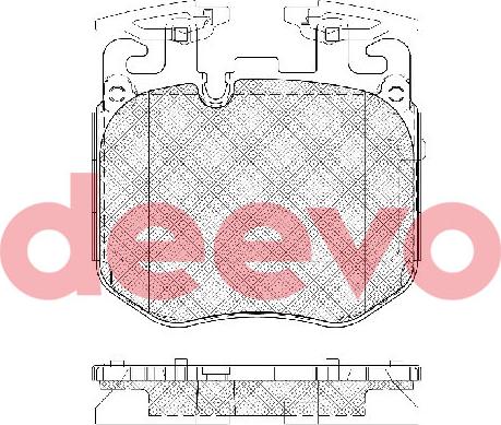 DEEVO BP87040 - Тормозные колодки, дисковые, комплект autospares.lv