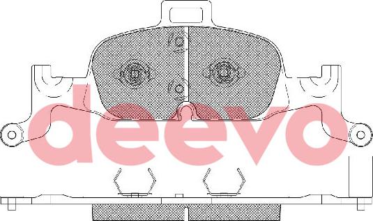 DEEVO BP87300 - Тормозные колодки, дисковые, комплект autospares.lv