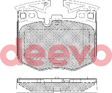 DEEVO BP87740 - Тормозные колодки, дисковые, комплект autospares.lv