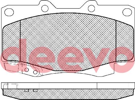 DEEVO BP87700 - Тормозные колодки, дисковые, комплект autospares.lv