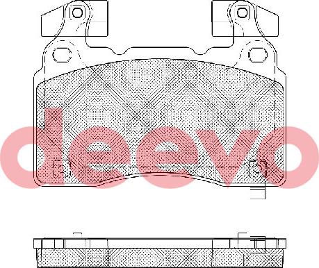 DEEVO BP87720 - Тормозные колодки, дисковые, комплект autospares.lv