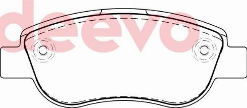 DEEVO BP79620 - Тормозные колодки, дисковые, комплект autospares.lv