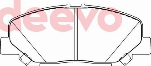 DEEVO BP79820 - Тормозные колодки, дисковые, комплект autospares.lv