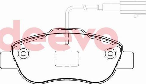 DEEVO BP79340 - Тормозные колодки, дисковые, комплект autospares.lv