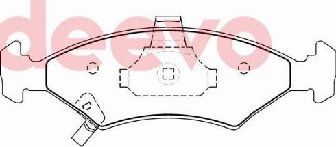 DEEVO BP74960 - Тормозные колодки, дисковые, комплект autospares.lv