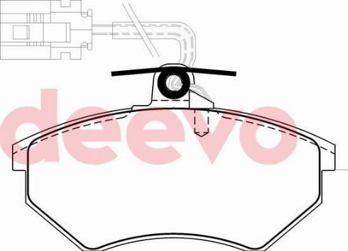 DEEVO BP74900 - Тормозные колодки, дисковые, комплект autospares.lv