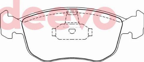 DEEVO BP74500 - Тормозные колодки, дисковые, комплект autospares.lv