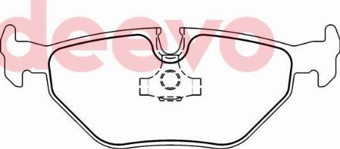 DEEVO BP74000 - Тормозные колодки, дисковые, комплект autospares.lv