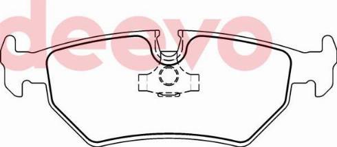 DEEVO BP74860 - Тормозные колодки, дисковые, комплект autospares.lv