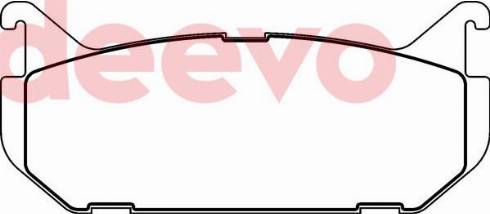 DEEVO BP74360 - Тормозные колодки, дисковые, комплект autospares.lv