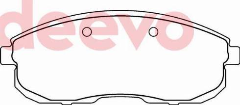 DEEVO BP74240 - Тормозные колодки, дисковые, комплект autospares.lv