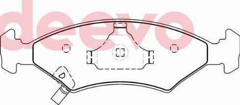 DEEVO BP74700 - Тормозные колодки, дисковые, комплект autospares.lv