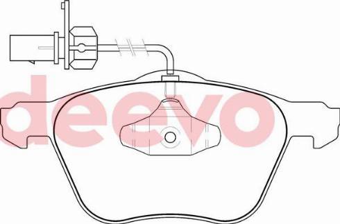 DEEVO BP75980 - Тормозные колодки, дисковые, комплект autospares.lv