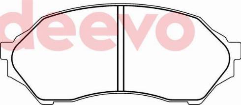 DEEVO BP75400 - Тормозные колодки, дисковые, комплект autospares.lv