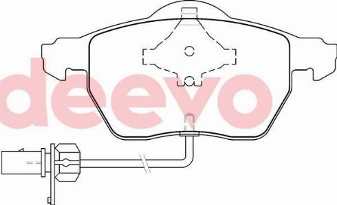 DEEVO BP75500 - Тормозные колодки, дисковые, комплект autospares.lv