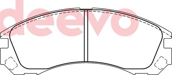 DEEVO BP75680 - Тормозные колодки, дисковые, комплект autospares.lv