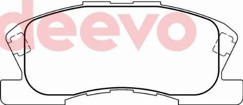 DEEVO BP75620 - Тормозные колодки, дисковые, комплект autospares.lv