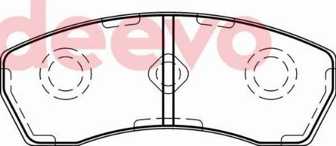 DEEVO BP75280 - Тормозные колодки, дисковые, комплект autospares.lv