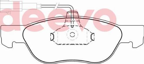 DEEVO BP75220 - Тормозные колодки, дисковые, комплект autospares.lv