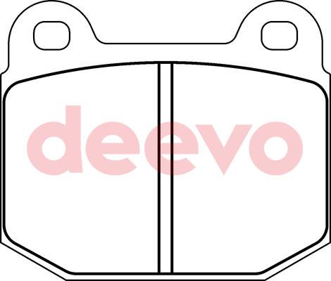 DEEVO BP75760 - Тормозные колодки, дисковые, комплект autospares.lv