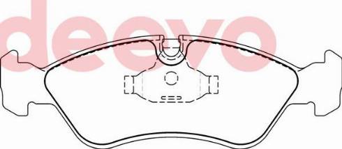 DEEVO BP75720 - Тормозные колодки, дисковые, комплект autospares.lv