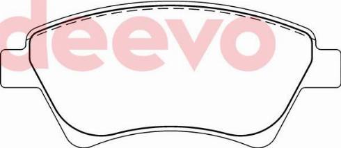 DEEVO BP76940 - Тормозные колодки, дисковые, комплект autospares.lv