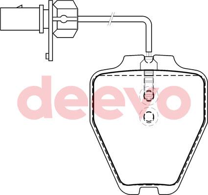 DEEVO BP76900 - Тормозные колодки, дисковые, комплект autospares.lv