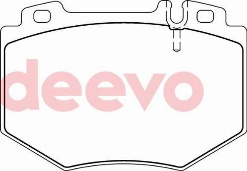 DEEVO BP76580 - Тормозные колодки, дисковые, комплект autospares.lv