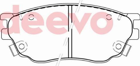 DEEVO BP76640 - Тормозные колодки, дисковые, комплект autospares.lv
