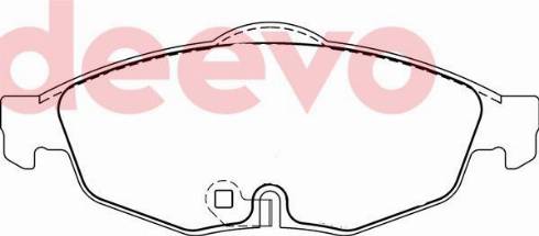 DEEVO BP76820 - Тормозные колодки, дисковые, комплект autospares.lv