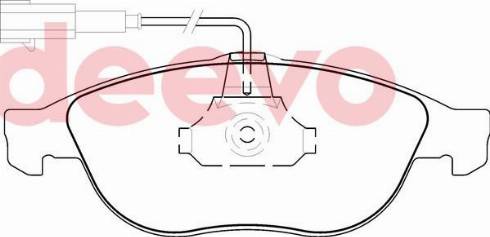 DEEVO BP76260 - Тормозные колодки, дисковые, комплект autospares.lv