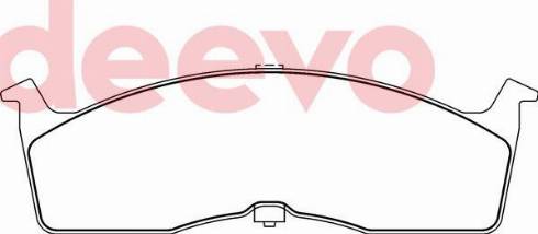 DEEVO BP76220 - Тормозные колодки, дисковые, комплект autospares.lv