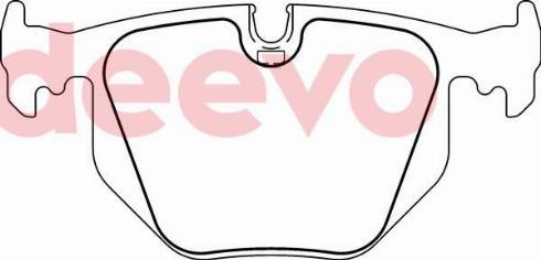 DEEVO BP76720 - Тормозные колодки, дисковые, комплект autospares.lv